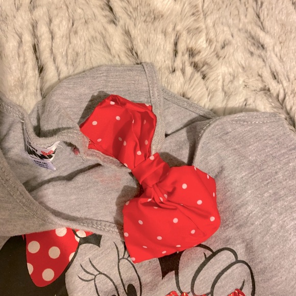 Girls Disney Minnie Mouse Polka Dot Bow sequined Tank Top - Picture 8 of 11